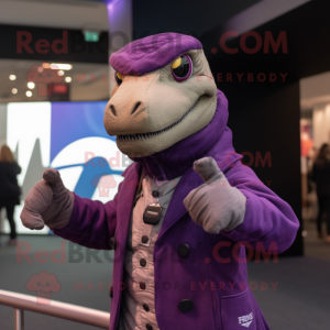 Lilla Velociraptor maskot...