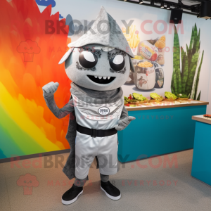 Silver Tacos maskot kostym...