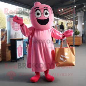 Roze Currywurst mascotte...