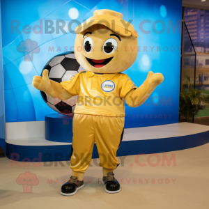 Gold Soccer Ball maskot...