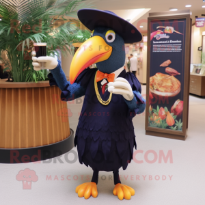 Navy Toucan maskot kostume...