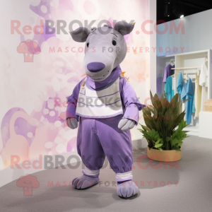 Lavendel Tapir maskot...