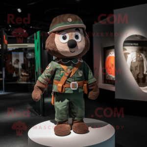 Brown Irish Flag mascot costume character dressed with a Jumpsuit and Keychains