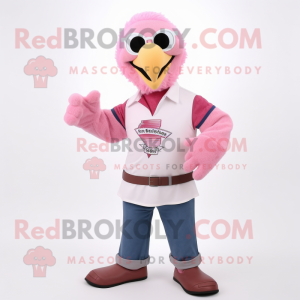 Pink Bald Eagle maskot...