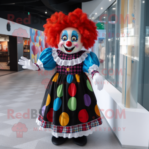 nan Clown mascot costume character dressed with a Midi Dress and Gloves