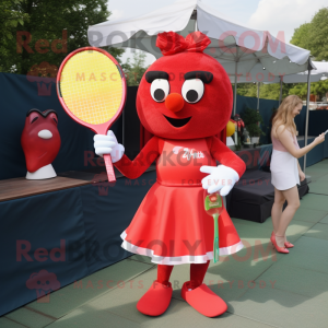 Rode tennisracket mascotte...