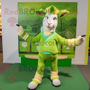 Lime Green Goat mascotte...