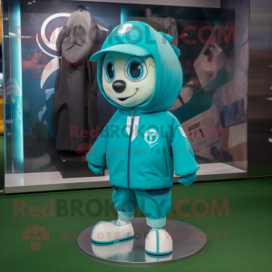 Teal Soccer Goal maskot...