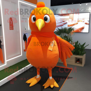 Orange Dove maskot kostym...