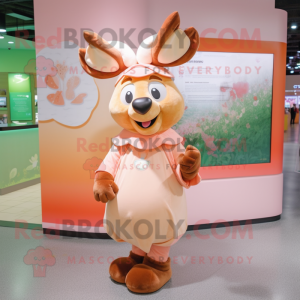 Peach Moose maskot kostume...