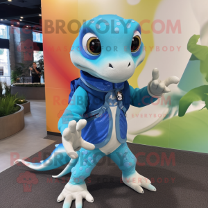 Sky Blue Geckos maskot...