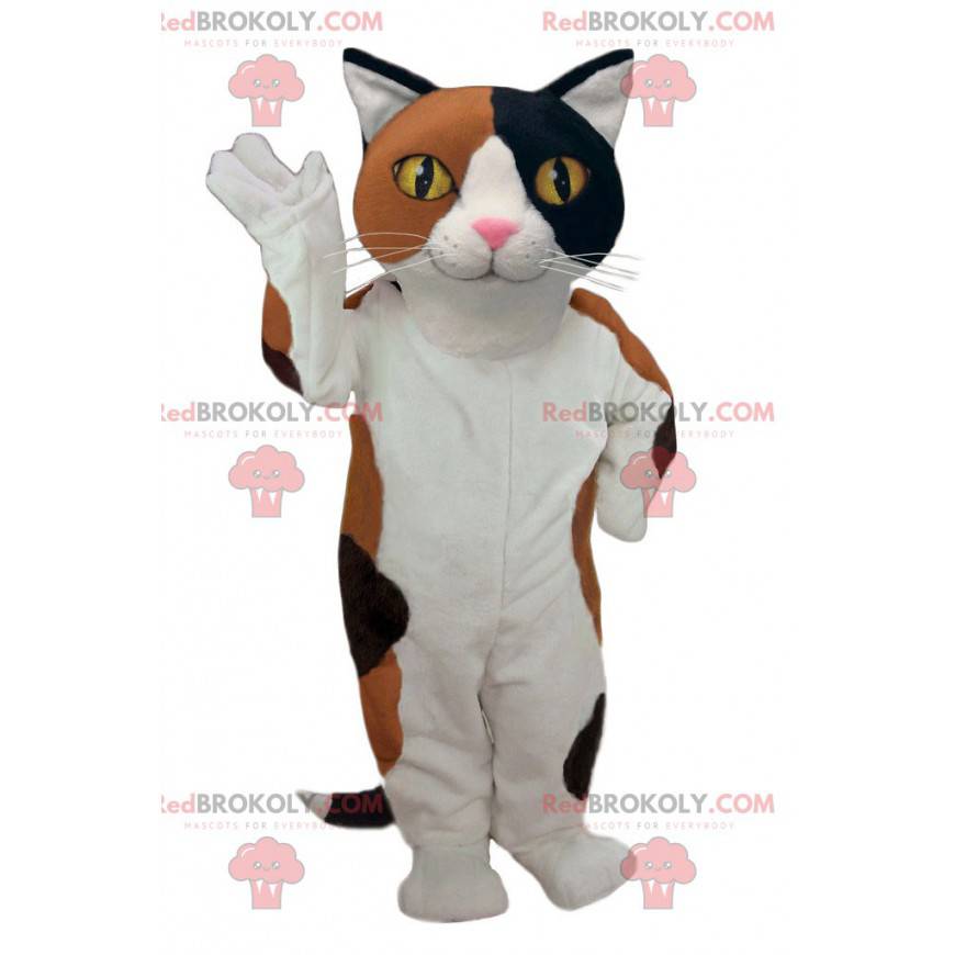 Mascotte De Chat Blanc Noir Et Marron Tres Reussi Taille L 175 180 Cm