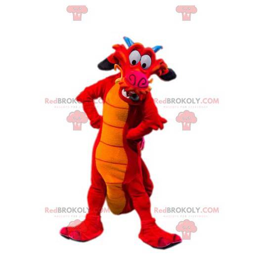 Komische rode draak mascotte. Dragon kostuum. - Redbrokoly.com