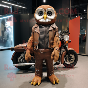 Rust Owl maskot kostyme...