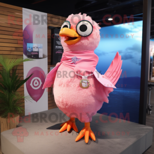 Pink Gull maskot kostume...