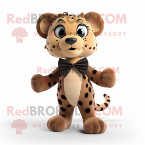 Brun Cheetah maskot kostume...