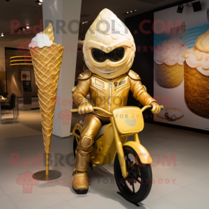 Gold Ice Cream Cone...