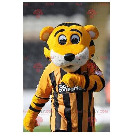 Maskottchen gelber weißer und schwarzer Tiger - Redbrokoly.com