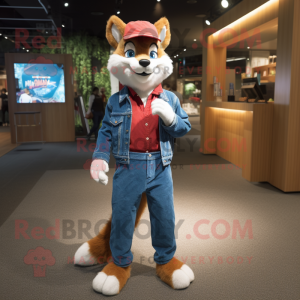 nan Marten mascot costume character dressed with a Mom Jeans and Pocket squares