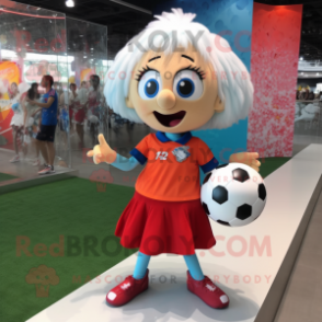 nan Soccer Goal mascot costume character dressed with a Mini Dress and Bracelets