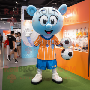 nan Soccer Goal mascot costume character dressed with a Mini Dress and Bracelets