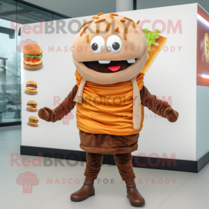 Brown Hamburger mascotte...