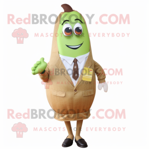 Tan Pear mascotte kostuum...