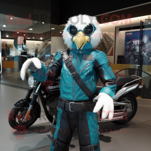 Gray Eagle mascot costume character dressed with a Graphic Tee and
