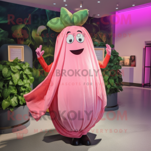 Rosa zucchini maskot kostym...
