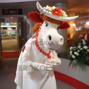 Red Guernsey Cow mascotte...