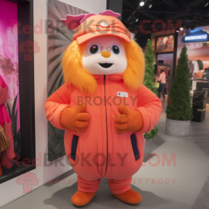 Roze oranje mascotte...