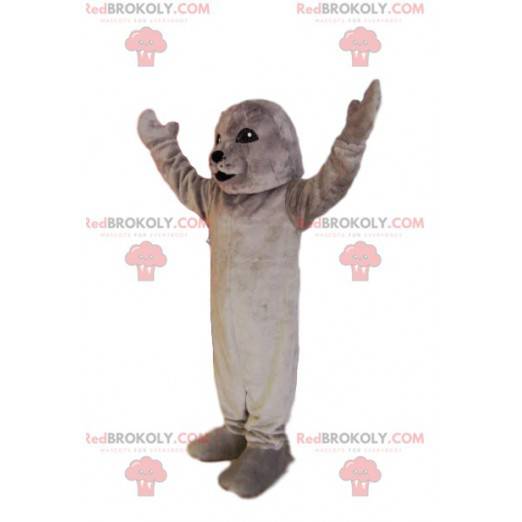 Grijze zeehond mascotte. Seal kostuum - Redbrokoly.com