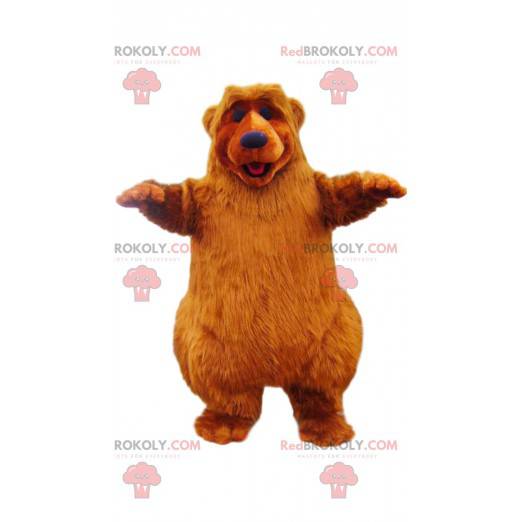 Super vrolijke bruine beer mascotte. Beer kostuum -