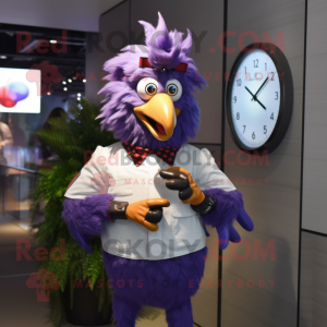 Purple Roosters mascotte...