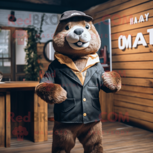  Otter maskot kostym...