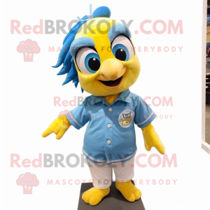 Yellow Blue Jay mascotte...