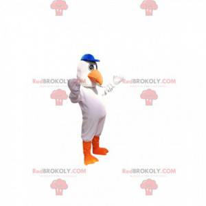Mascotte witte albatros. Wit albatros kostuum - Redbrokoly.com