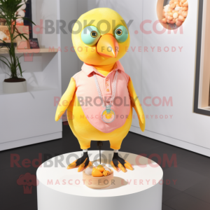 Peach Canary maskot drakt...