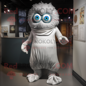 Sølv Cyclops maskot kostume...