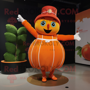 Orange plommon maskot...