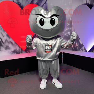 Silver Heart maskot kostume...