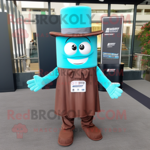 Cyan Chocolate Bar maskot...