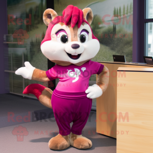 Magenta Chipmunk mascotte...