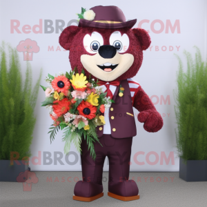 Maroon Bouquet Of Flowers...