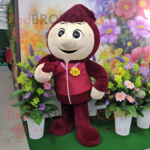 Maroon Bouquet Of Flowers...