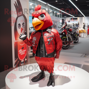 Red Quail maskot kostume...