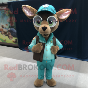 Teal Deer maskot kostym...