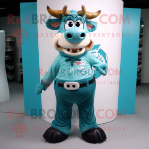 Postava maskota Teal Bull...