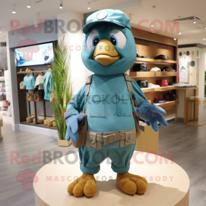 Cyan Dove Maskottchen...