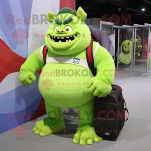 Lime Green Ogre mascotte...